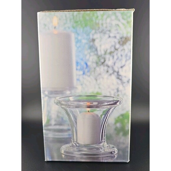 Colony Ambiance Votive & Pillar Round Clear Glass Candleholder Set With Candle - Picture 12 of 14
